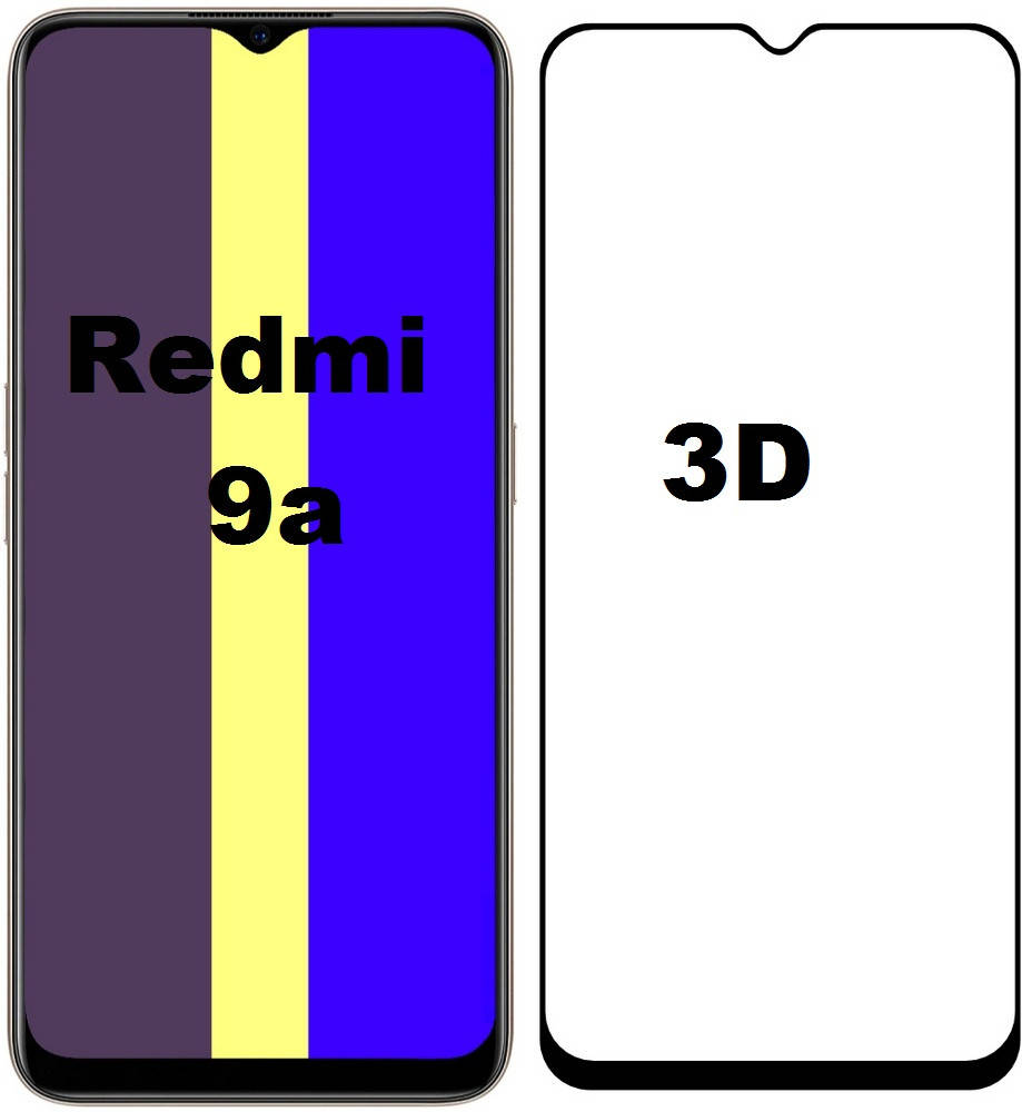 

Защитное стекло 3D на Xiaomi Redmi 9a (сяоми ксиоми редми 9а)