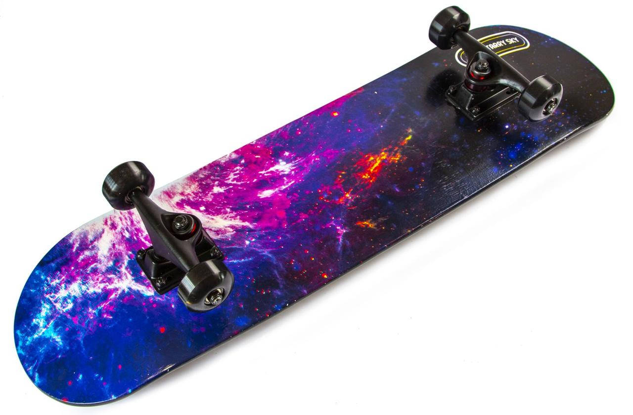 

Скейтборд "Scale Sports" Галактика, нагрузка до 90 кг, Фиолетовый