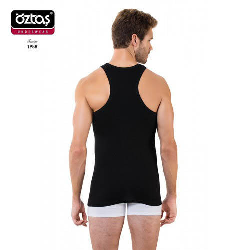 

Черная мужская майка борцовка Oztas A-1070