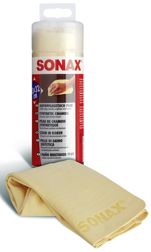

Салфетка для сушки авто синтетическая замша SONAX Synthetic Chamos Plus 152167