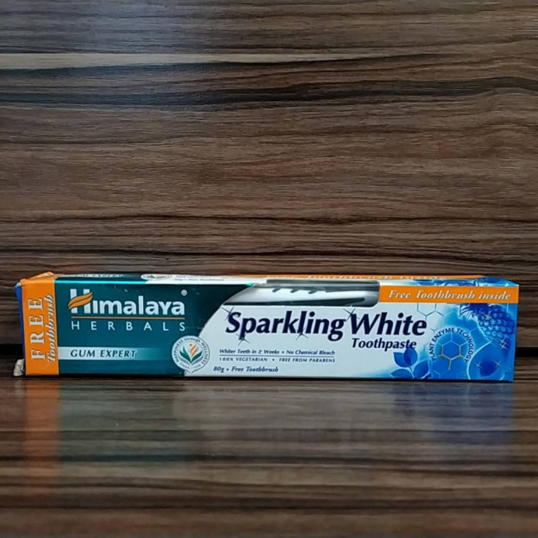 

Зубная паста Хималая Отбеливающая + щетка, Himalaya Herbals Sparkly White Toothpaste, 80г