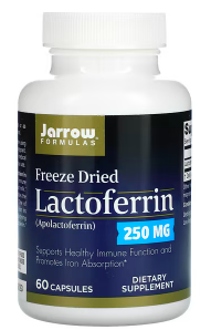 

Jarrow Formulas, lactoferrin, лактоферрин, лиофилизированный, 250 мг, 60 капсул