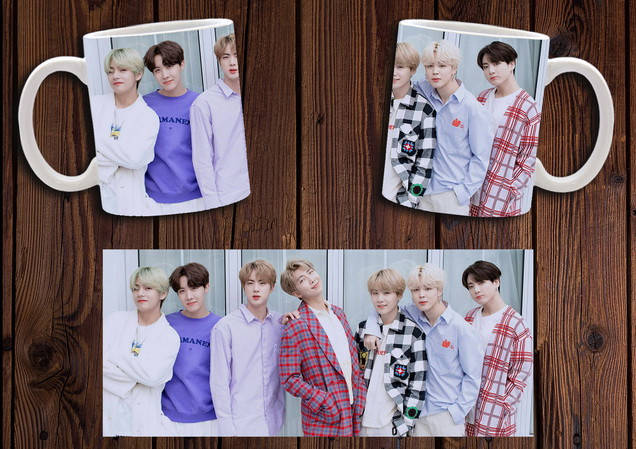

Чашка "BTS" / Кружка БТС №3, Белый
