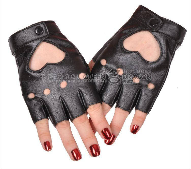 

Перчатки беспалые кожаные MEN'S унисекс 01084, Черный
