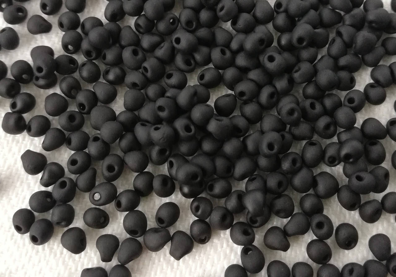 

Miyuki Drops 3,4 mm Black Matted 5 г.