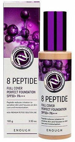 

Тональный крем с пептидами Enough 8 Peptide Full Cover Perfect Foundation SPF50+ PA+++, 100 мл (13 тон)