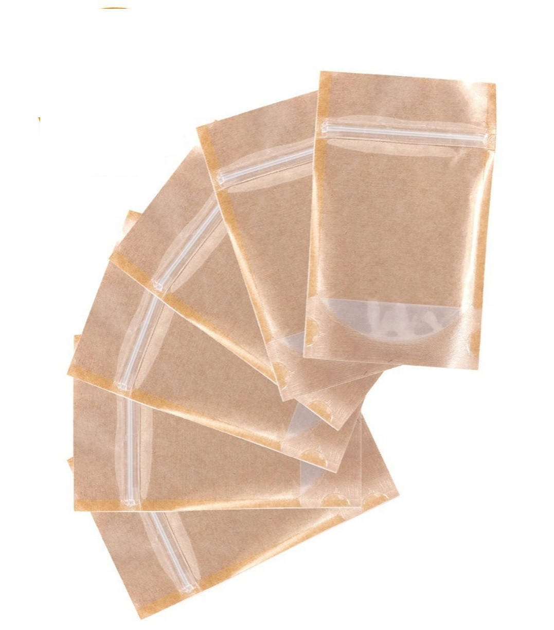 

Дой-пак 100х170 ДВУСТОРОННИЙ КРАФТ (50г)+ Прозрачный zip-замок, Серебристый