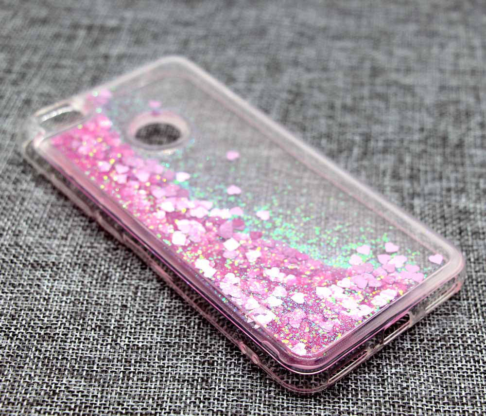 

Чехол Glitter для Xiaomi Mi Max 2 Бампер Жидкий блеск розовый