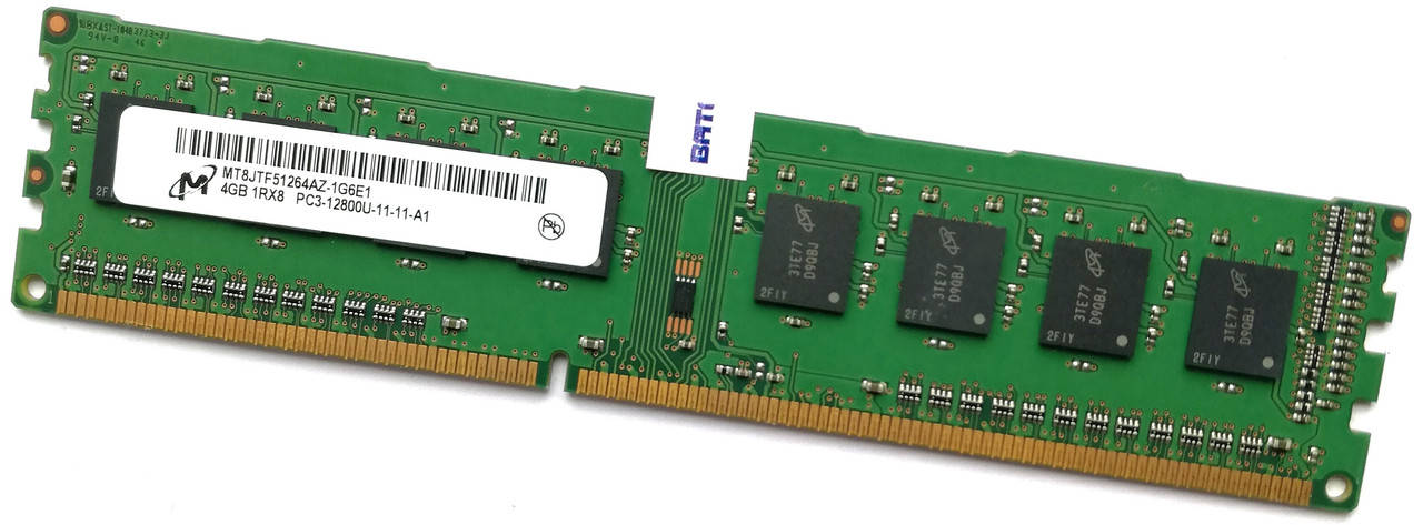 

Оперативная память Micron DDR3 4Gb 1600MHz PC3 12800 1R8 CL11 (MT8JTF51264AZ-1G6E1) Б/У