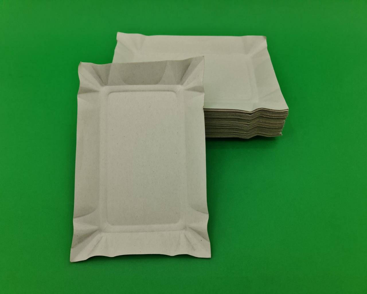 

Тарелки одноразовые бумажные 130х190х0,3 прямоугольная плотная (100 шт)