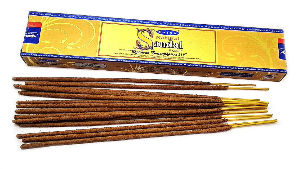 

Благовония пыльцовые Natural Sandal "Натуральный Сандал" 15 gm Satya (масала)