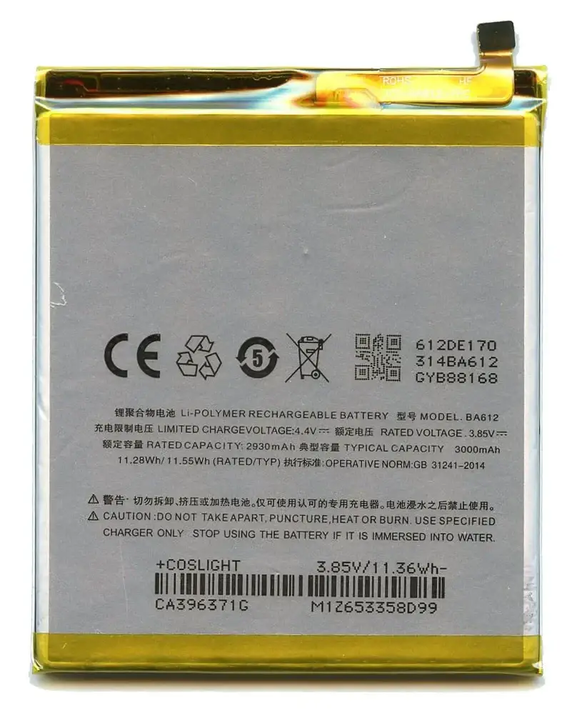 

Meizu M5s аккумуляторная батарея оригинал BA612 3000mAh