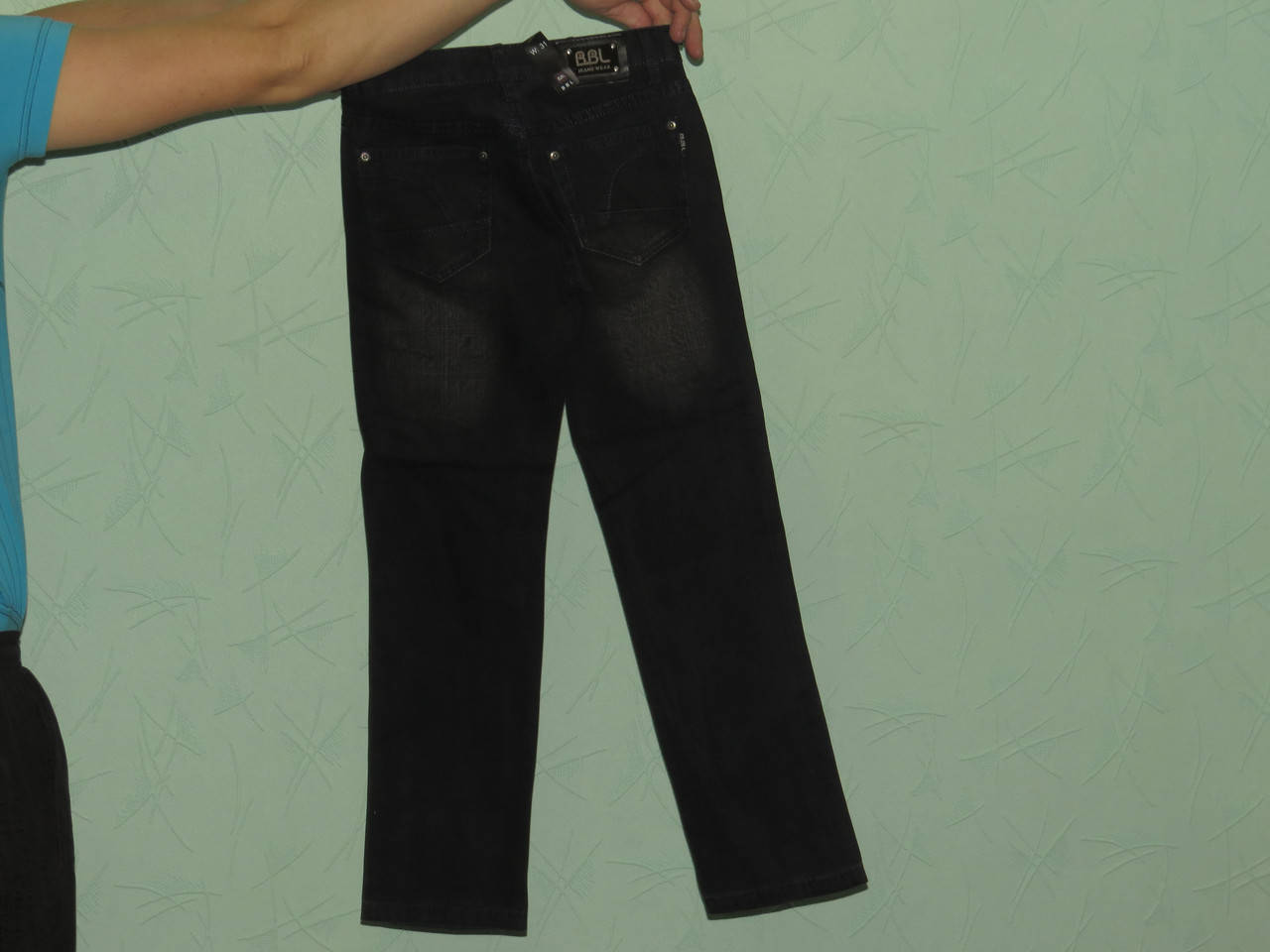 

Джинсы подростковые для мальчиков (черно-серые)