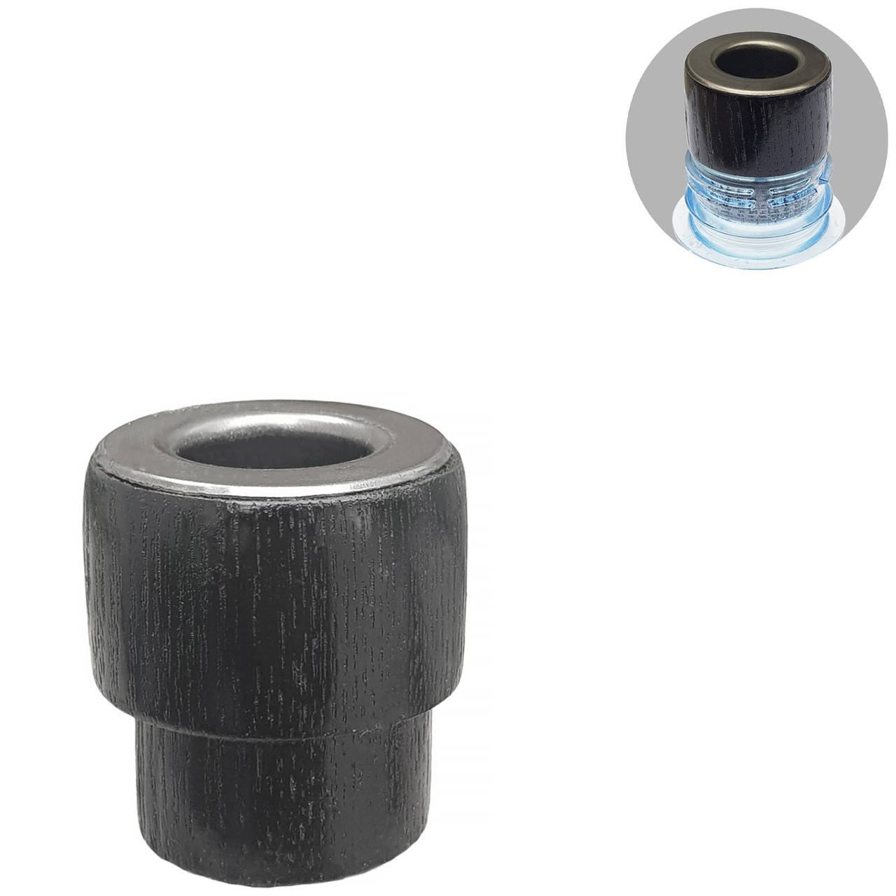 

Колпак с металлической вставкой наперсток для курения, Черный