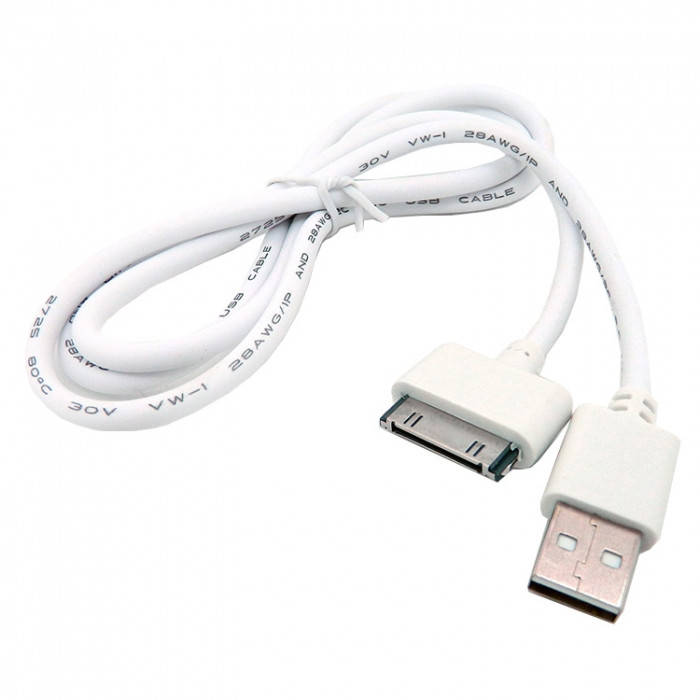 

Дата кабель Apple 30-Pin to USB Walker 110 (iPhone 4, iPad 2) White, Белый