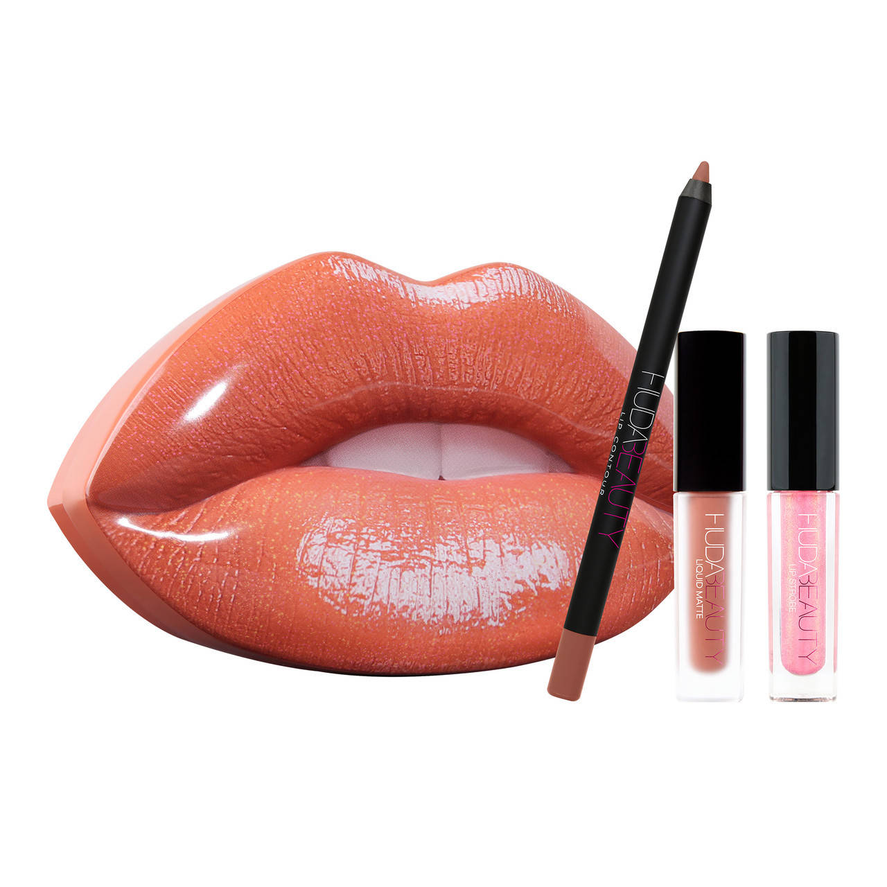

Набор жидких помад HUDA BEAUTY Contour and Strobe Lip Set - TRENDSETTER & SNOBBY