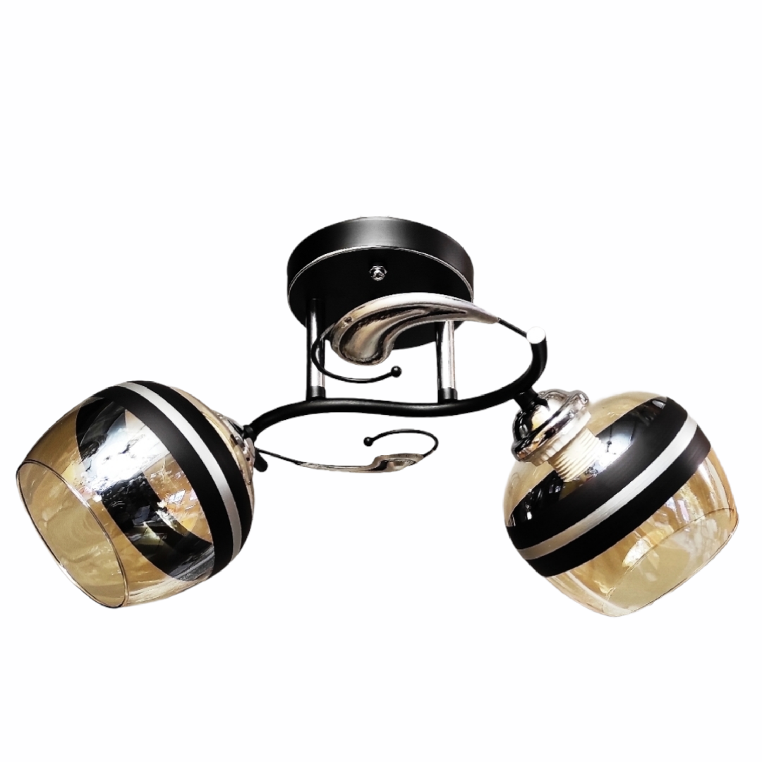 

Люстра потолочная на два плафона модерн Sirius 195724/2VА, Черный