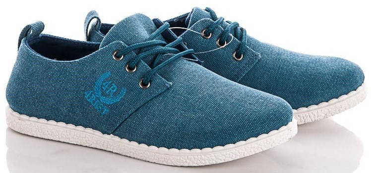 

Мокасины, слипоны, эспадрильи унисекс, большие размеры на широкую ногу ACTIVE, Бирюзовый