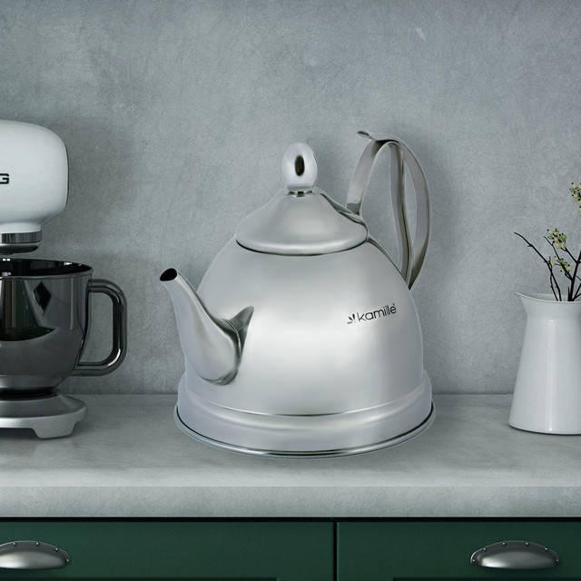 

Чайник-заварник Kamille 1 литр из нержавеющей стали с ситечком KM-1095