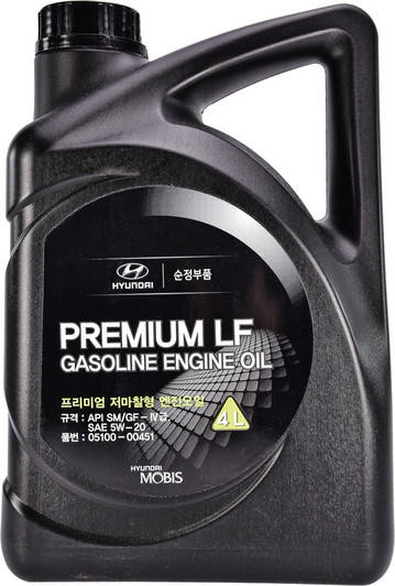 

Моторное масло Mobis Hyundai Kia Premium LF Gasoline 5W-20 4л (0510000451) ORG 0510000451