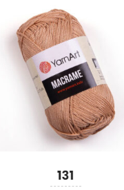 

Нитки пряжа для вязания MACRAME Макраме № 131 - беж, Голубой