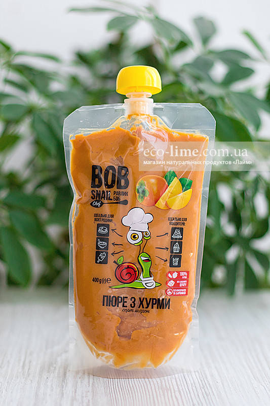 

Пюре фруктовое из ХУРМЫ без сахара Bob Snail, 400 г