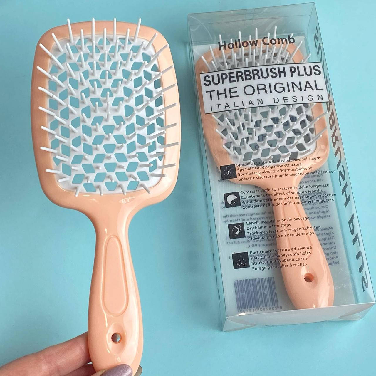 

Расческа для волос Superbrush Plus Hollow Comb, бежевый
