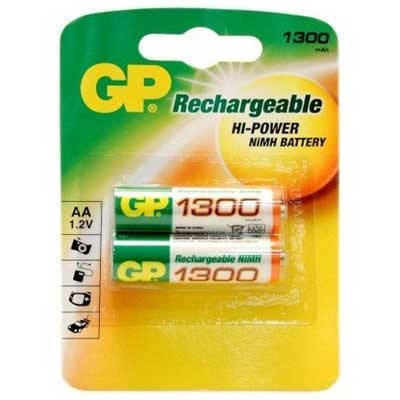 

Аккумулятор AA GP 1300mAh NiMH ,1шт (блистер по 2шт) HR6