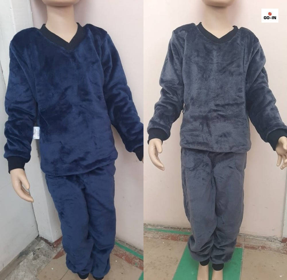 

Пижама детская махровая для мальчика однотонная 36-40р., Серый