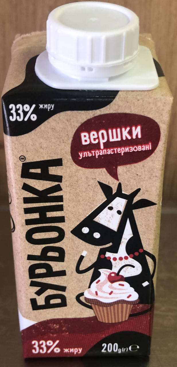 

Сливки Буренка ультрапастеризованные 33% 200г