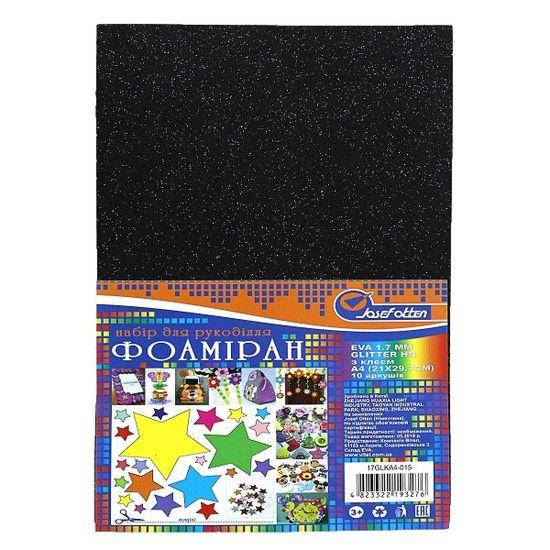 

Фоамиран (флексика)1.7±0.1мм. Черный.ГЛИТТЕР (GLITTER) без клеевой основы A4 (21х30 см.)