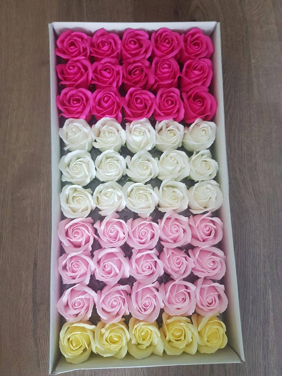 

Микс роз с мыла цветы из мыльной пены, набор мыльных розочек 50шт, идея подарока на день учителя