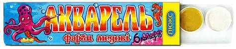 

Краски медовые "Акварель" 6цв/набор