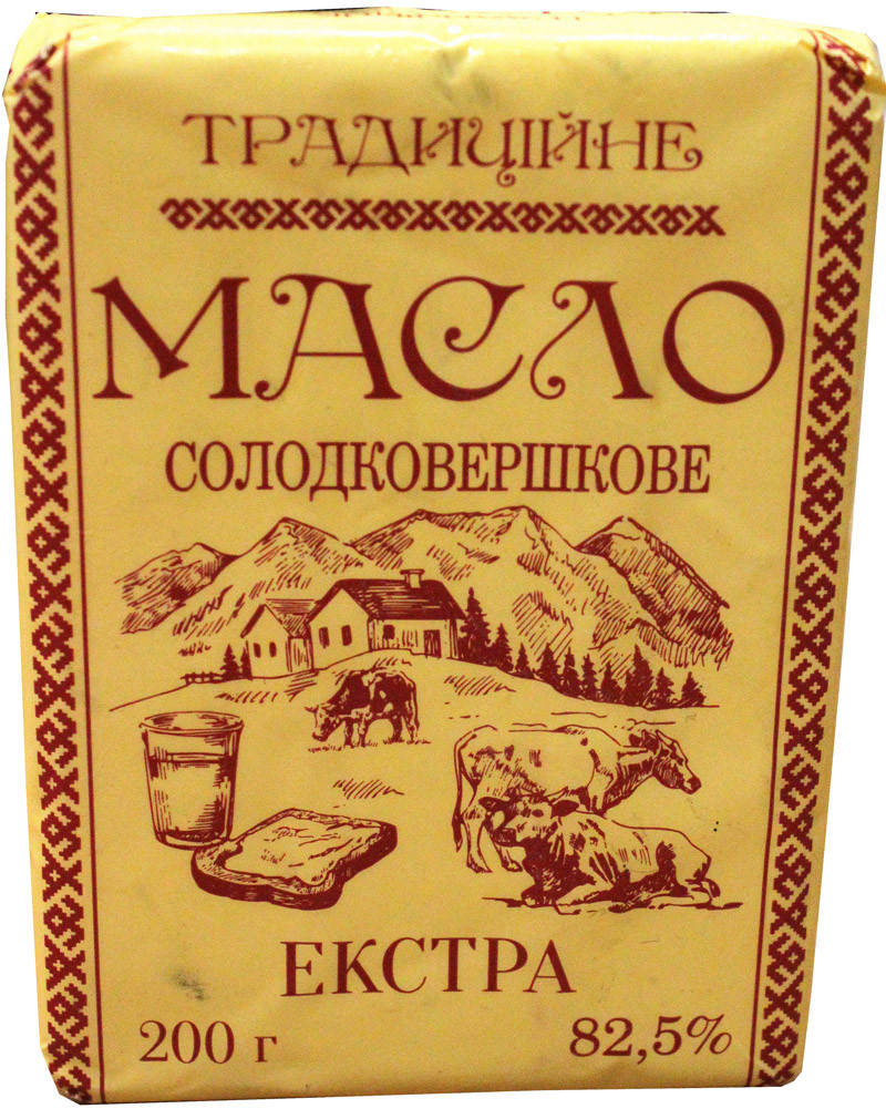 

Масло сливочное Традиционное "Экстра" 82,5% 200г