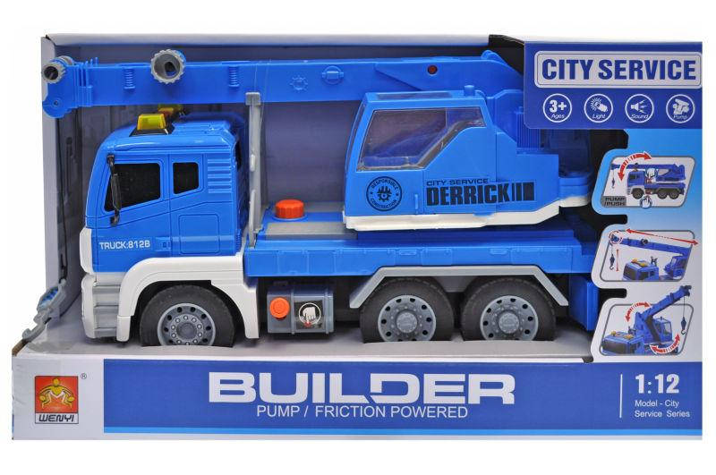 

Вантажівка з краном, інерційна, озвучена, зі світлом, в кор. 35,5*14,5*21см /18/