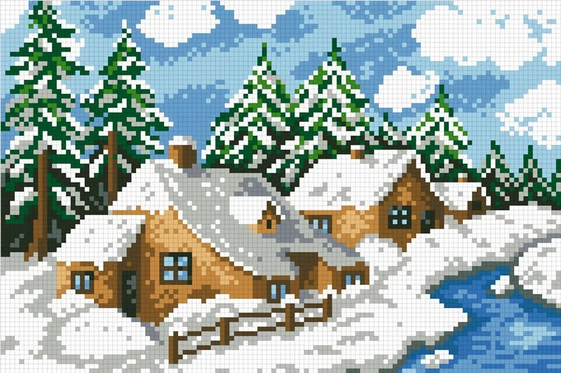 

АМВ-104 В снежном плену. Набор алмазной мозаики (30 х 20)