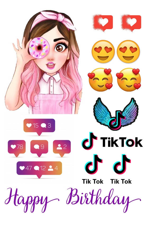 

Вафельная картинка Тик Ток