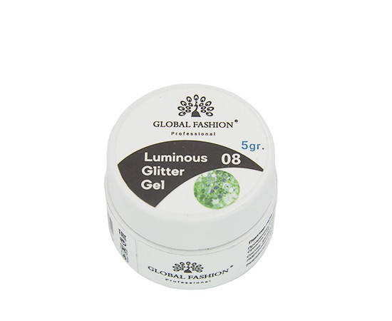 

Глиттер гель светящийся в темноте Global Fashion Luminous 5 г, № 8