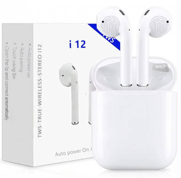 

Беспроводные наушники Bluetooth TWS i12 белые