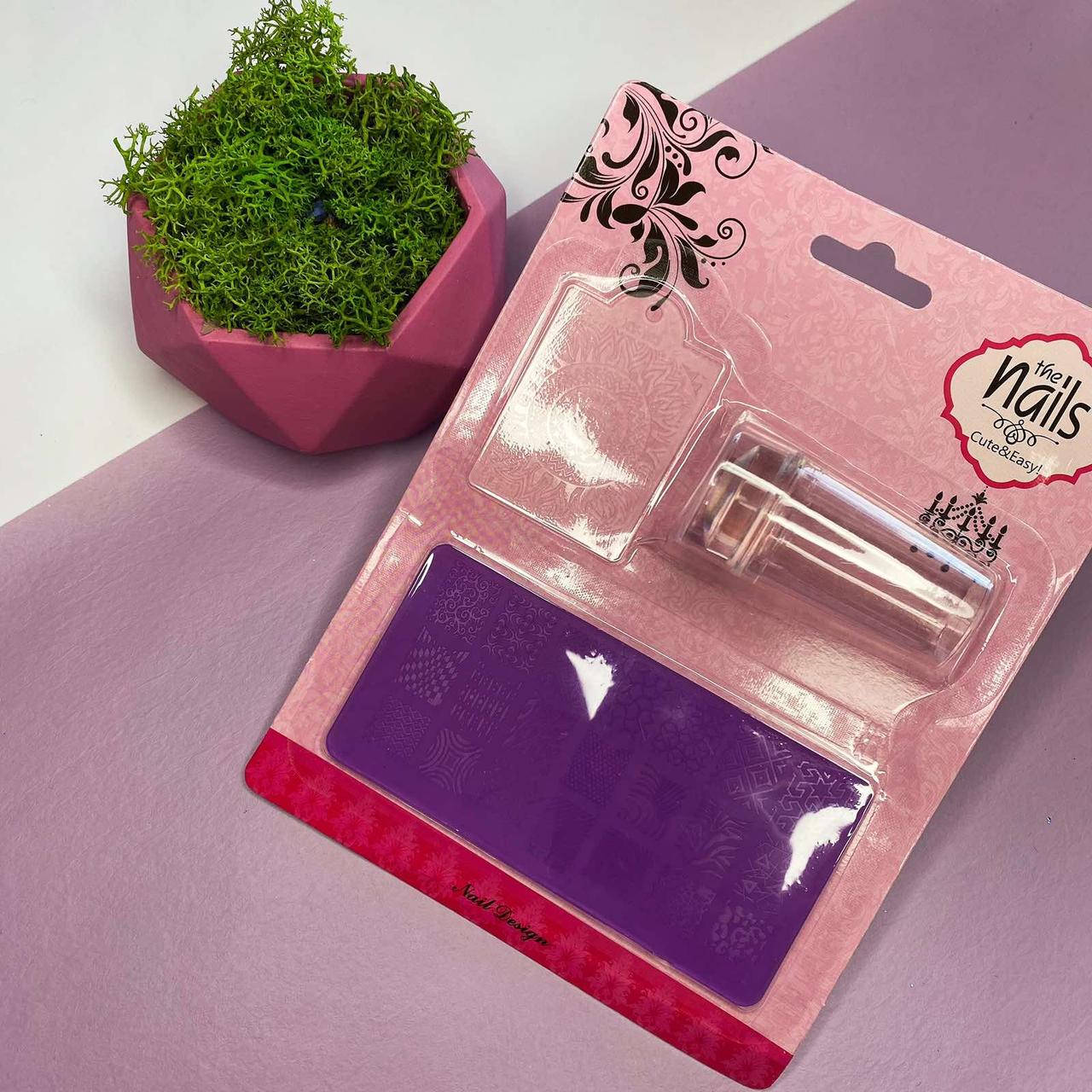 

Набор для стемпинга 2 пластины и штамп Nails Cute Easy