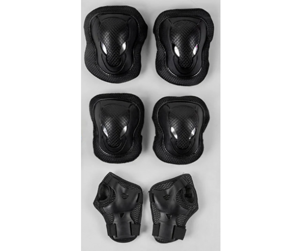 

Защита при катании, комплект TK Sport, наколенники, налокотники, защита на запястья на липучках, размер М,