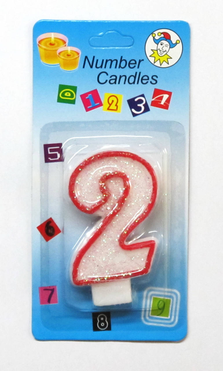 

Свiчка для торта цифра "Красный контур" 2