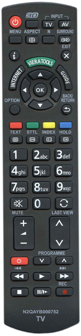 

Пульт для телевизора Panasonic N2QAYB000752