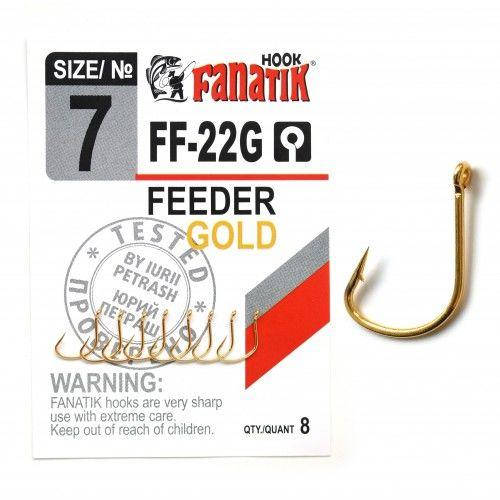 

Крючок одинарный Fanatik FEEDER GOLD FF-22G №7 (8шт)