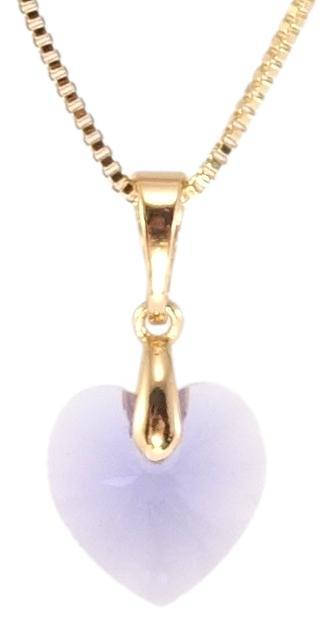 

Кулон Xuping Позолота 18K с кр-ми Swarovski на цепочке "Кристальное сердечко Tanzanite" длина 40-45см х 1мм