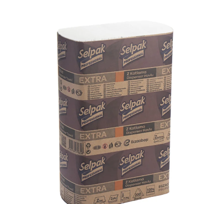 

Полотенца ZZ-сл. 2сл. белые 200 шт Selpak Pro, Белый