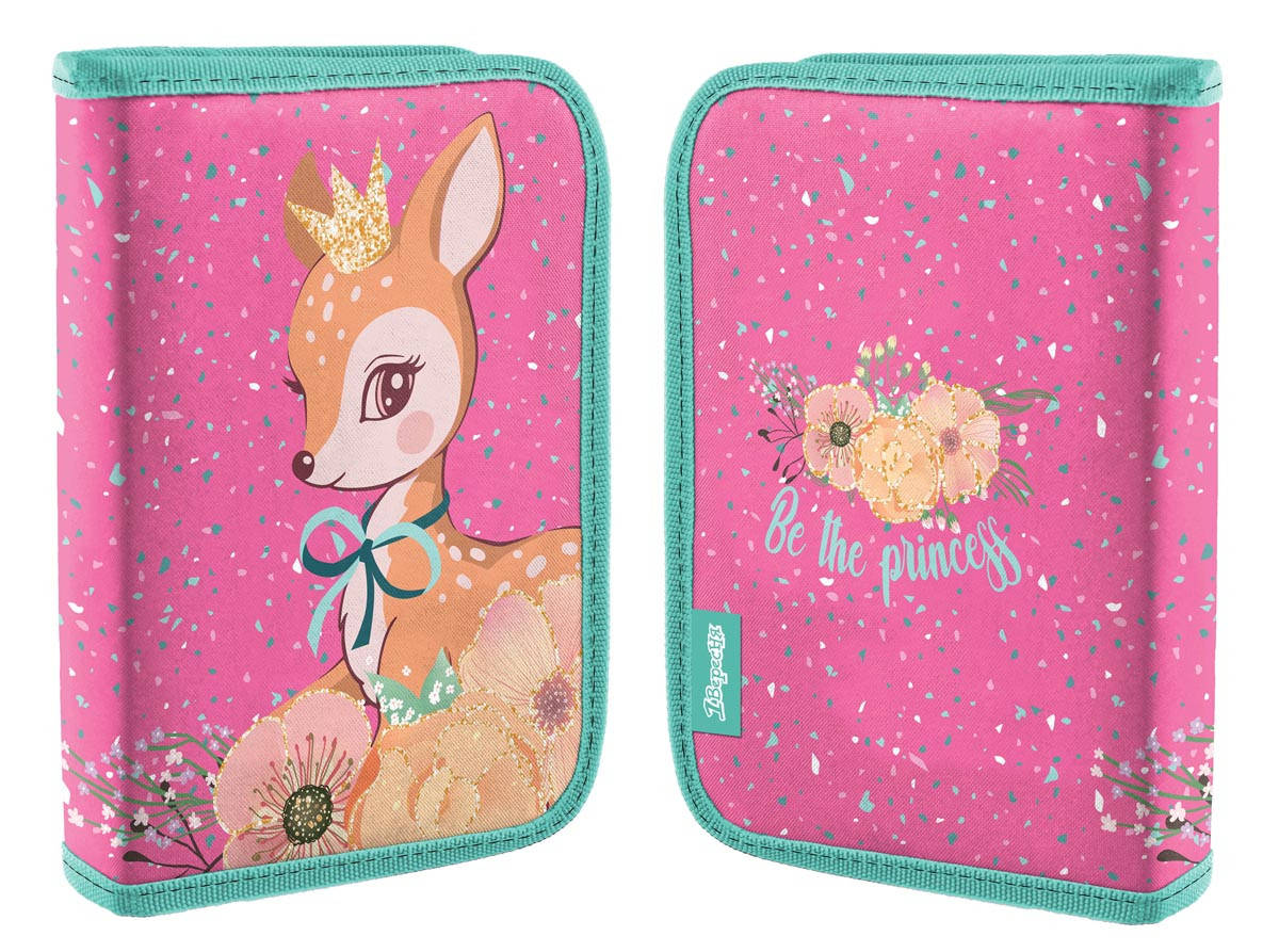 

Пенал твердый 1Вересня одинарный с двумя клапанами HP-04 Forest princesses розовый (532903)