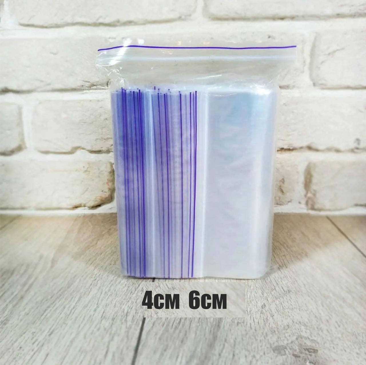 

Пакеты струна с замком Zip-Lock (с отверстием) 4см x 6см уп 100штук