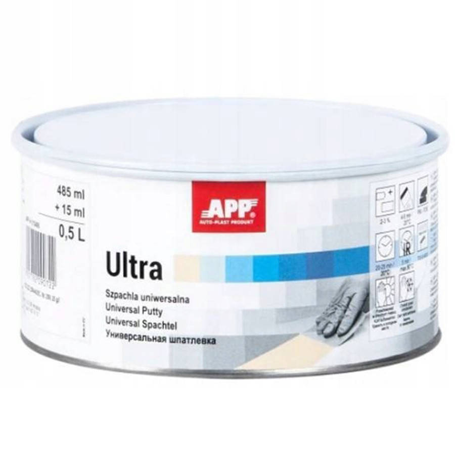

Шпатлевка универсальная, легкая с отвердителем "Ultra", APP, 1l, 010407