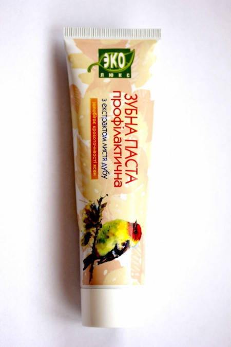 

Натуральна зубна паста Еколюкс профілактична з екстрактом листя дуба 100 мл